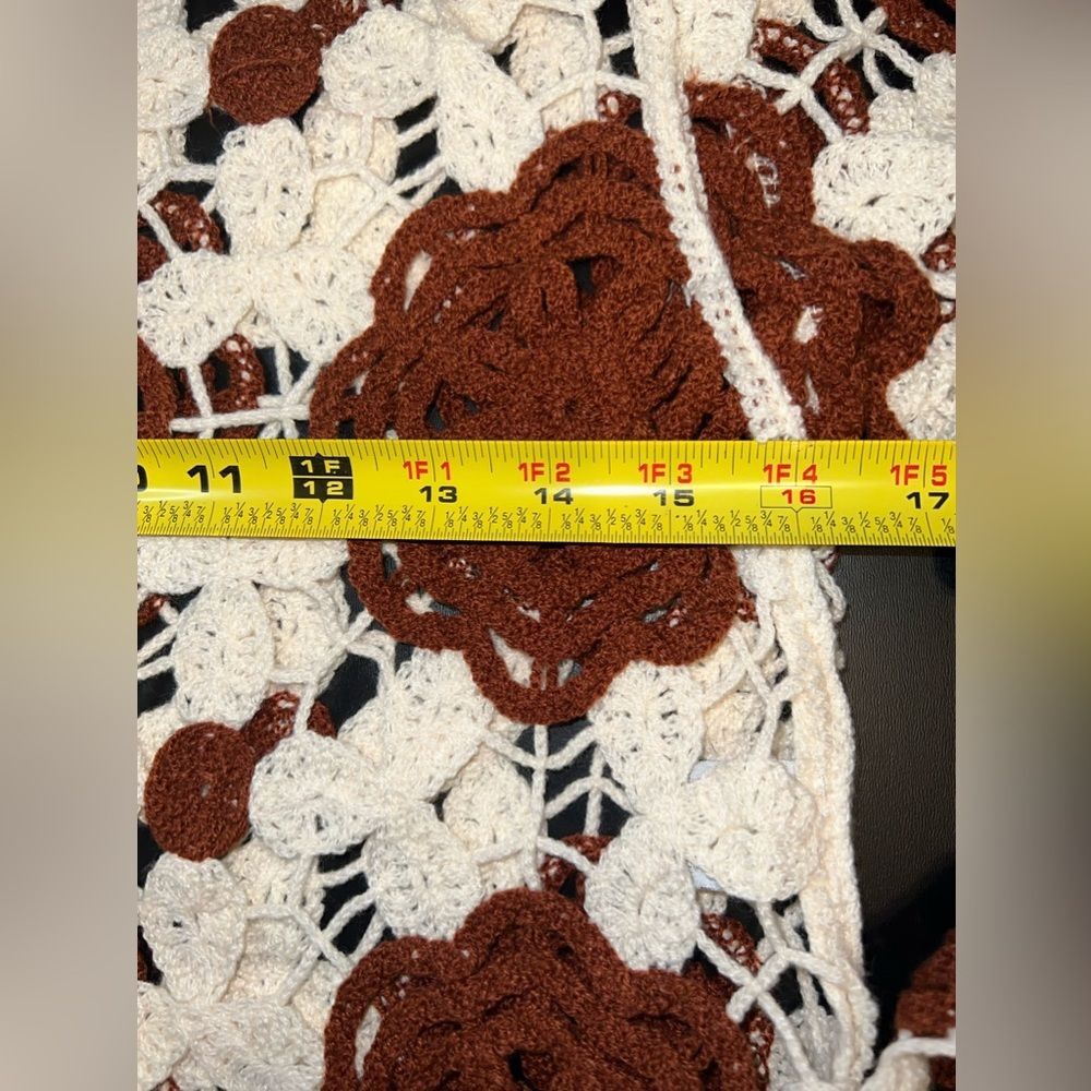 Rebellion Again Crocheted Boho Cropped Top Size Medium NWT festival - Picture 6 of 7